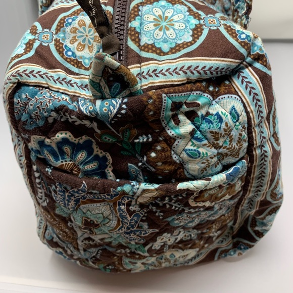 Vera Bradley Blue and Brown Duffle Bag - Picture 2 of 6